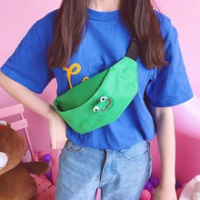 Корейский патч Kawaii милый мультфильм мини маленькая грудь поясная сумка Высокая улица скейтборд Jogger забавные маленькая девочка студентка сладкий милый