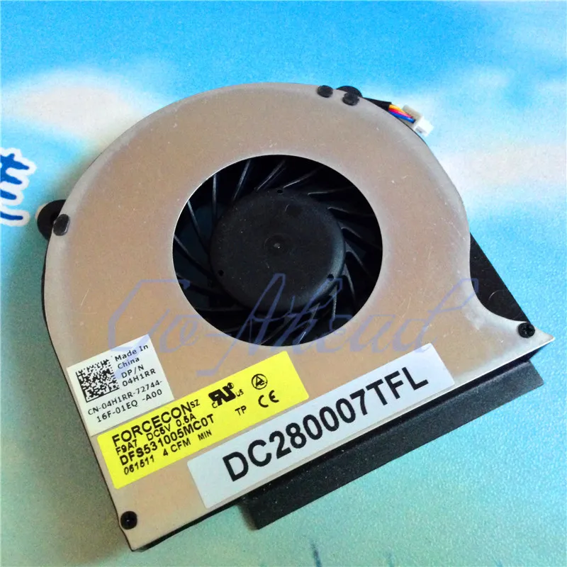 

New Laptop CPU Cooling Cooler Fan Fit For DELL Latitude E6400 E6410 E6510 DP/N 04H1RR By FORCECON DFS531005MC0T