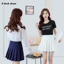 Плиссированная юбка с высокой талией Женская модная летняя юбка для косплея kawaii женские мини-юбки короткие юбки большого размера женские