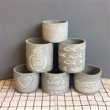 Cement Garden Pots Minimalist Geometry White Ceramic Succulent Plant Vase Bonsai Planter Porcelain Flower Pot Home Decor A $
