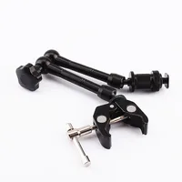11" Adjustable Friction Articulating Magic Arm + Super Clamp clip 2in1 For DSLR LCD Monitor LED Video Light Camera Accessories - Image 5