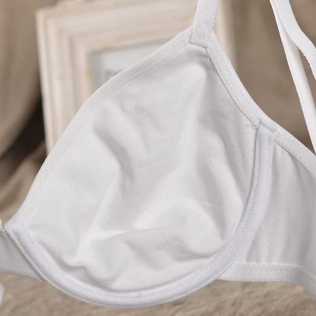 Бюстгальтер Тонкий Ультра-тонкие модели груди женское хлопковое удобное дышащее нижнее белье по уходу за низкосердечным бюстгальтером 75C85D