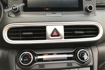 

Lapetus Middle Air Conditioning AC Outlet Vent Cover Trim Fit For Hyundai Kona 2018 2019 2020 ABS Matte / Carbon Fiber Look