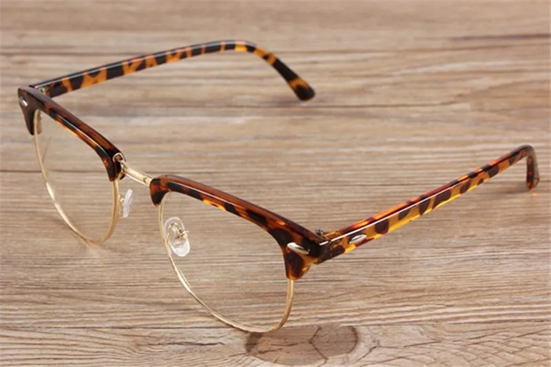 Классическая оправа для очков в стиле кошачьи глаза модные Gafas прозрачные женские очки Оптическая оправа Мужская полуоправа поддельные квадратные очки оправа