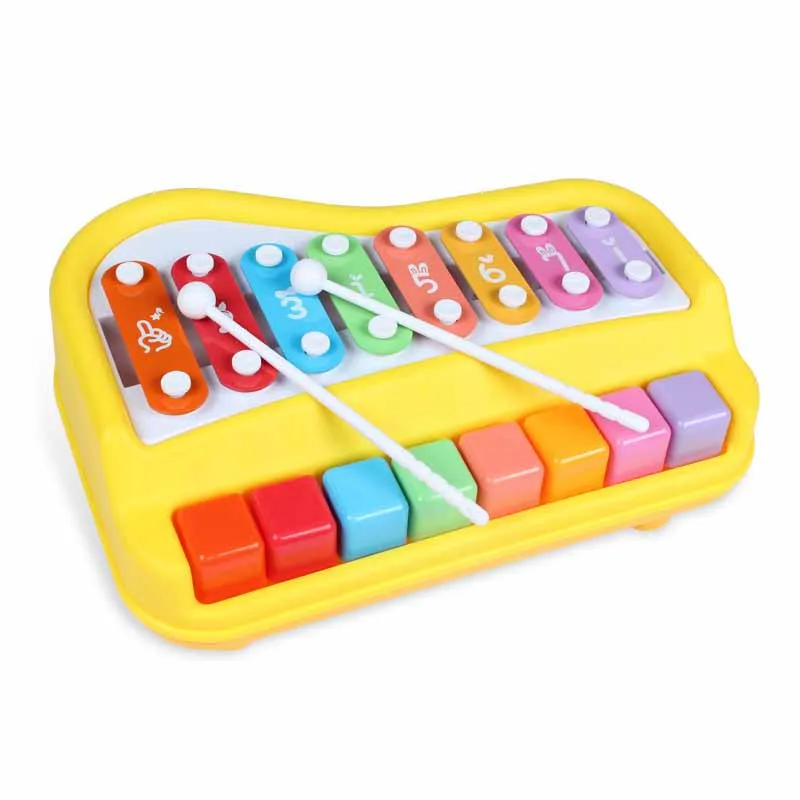 2 In 1 Piano Xylophone Educational Musical Instruments Toys with Music