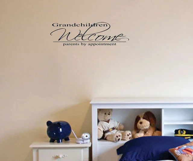 new arrival grandchildren welcome diy waterproof vinyl quote art
