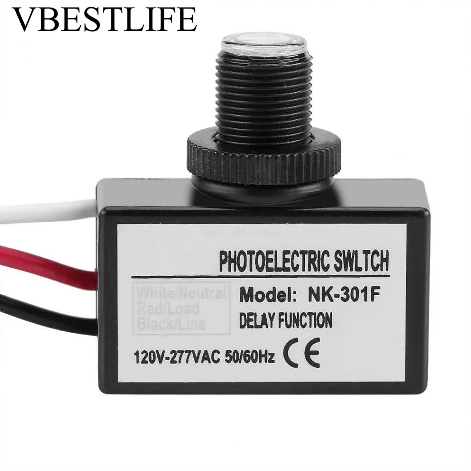 120V 277V AC Light Sensor Photoelectric Switch Control Automatic On/Off