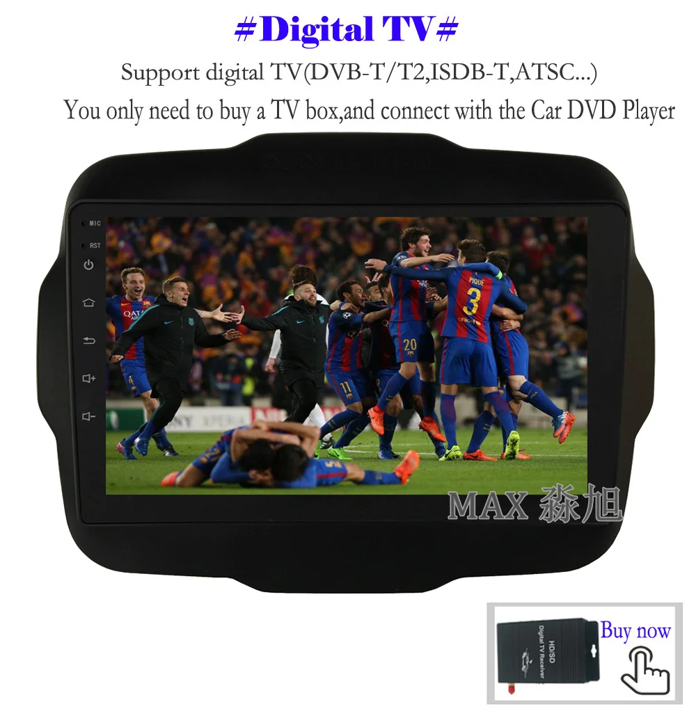 Perfect MAX Android 8.1.0 Car DVD For Jeep Renegade 2015 2016 2017 Car Radio RDS Bluetooth Call Music 4G WiFi SWC GPS Map 12