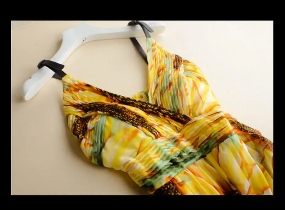 silk dress yellow 1