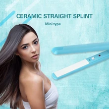 Hair Mini Straightening Irons 220V Hairs Flat Iron Curling With EU Plug Adapter Salon Styling Tools Straightener Hair Mini Straightening Irons 220V Hairs Flat Iron Curling With EU Plug Adapter Salon Styling Tools Straightener