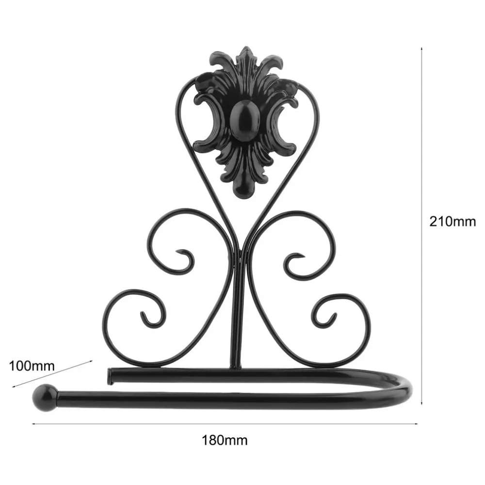 Vintage Design Classical Iron Tissue Paper Towel Roll Holder Bathroom Toilet Wall Mount Rack Hanger Anti-rust Surface