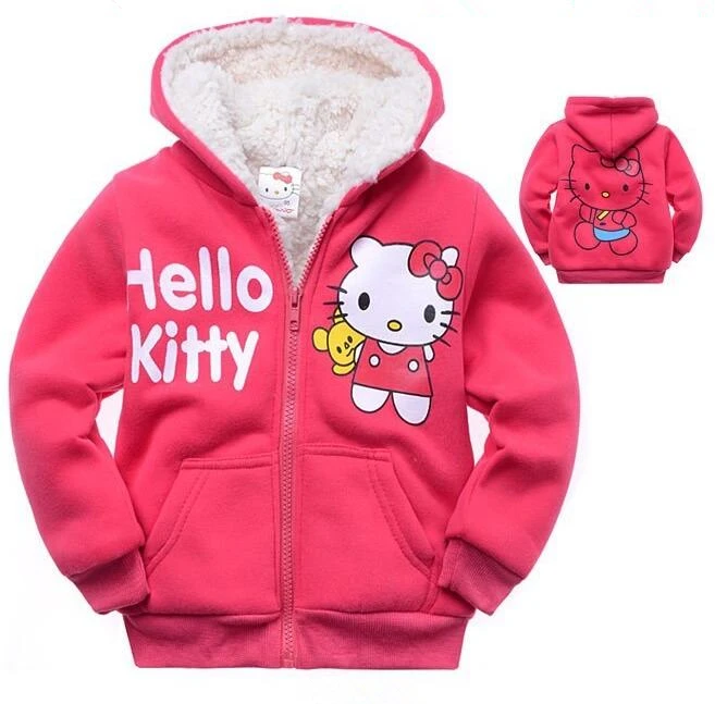 Hello Kitty Baby Winter Girls Coat Keeping Warm cotton-padded Outerwear