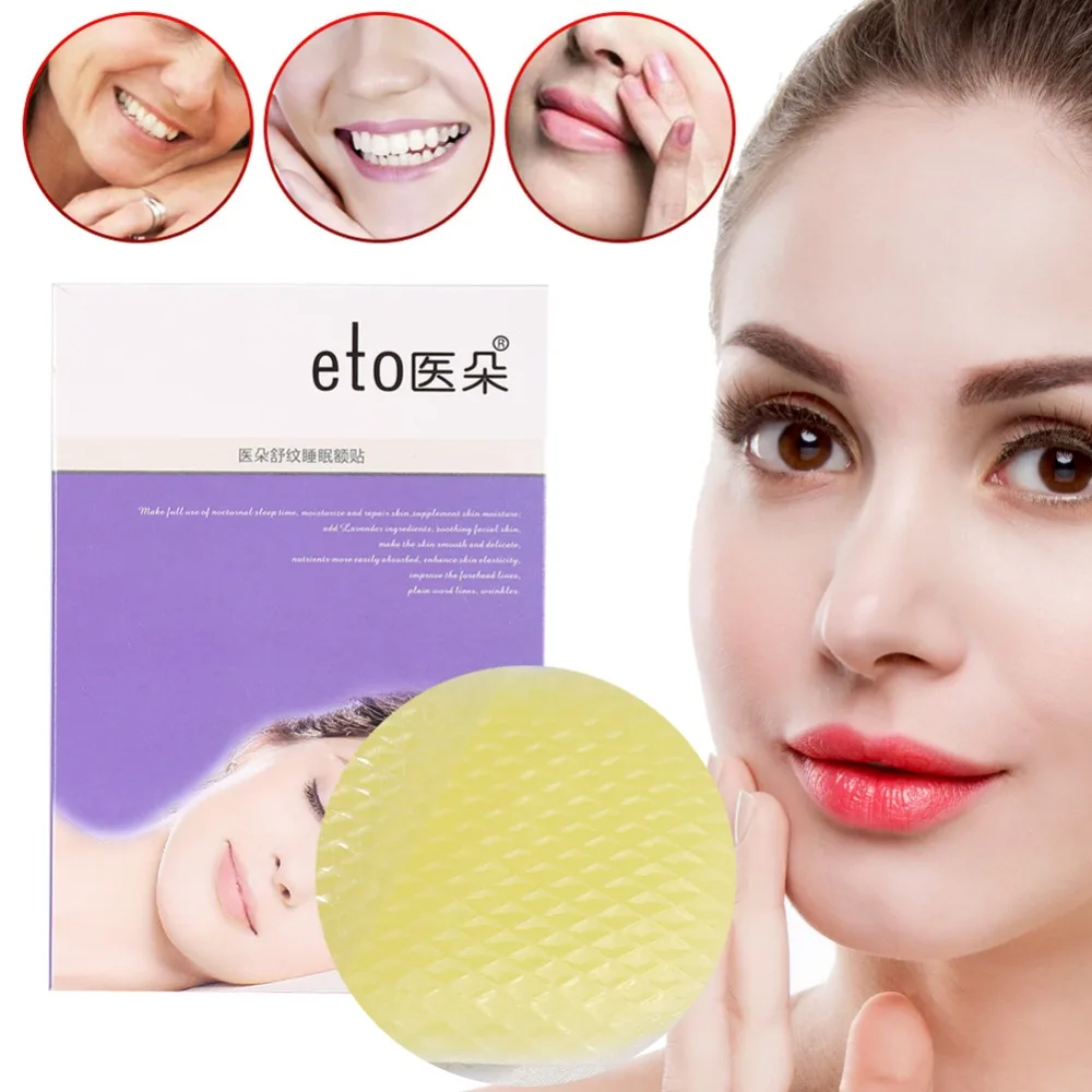 10PCS Anti-Wrinkle Soothing Forehead Masks Lines Moisturize Repair Anti-aging Mask Sticker Pad Sleeping Forehead Patch