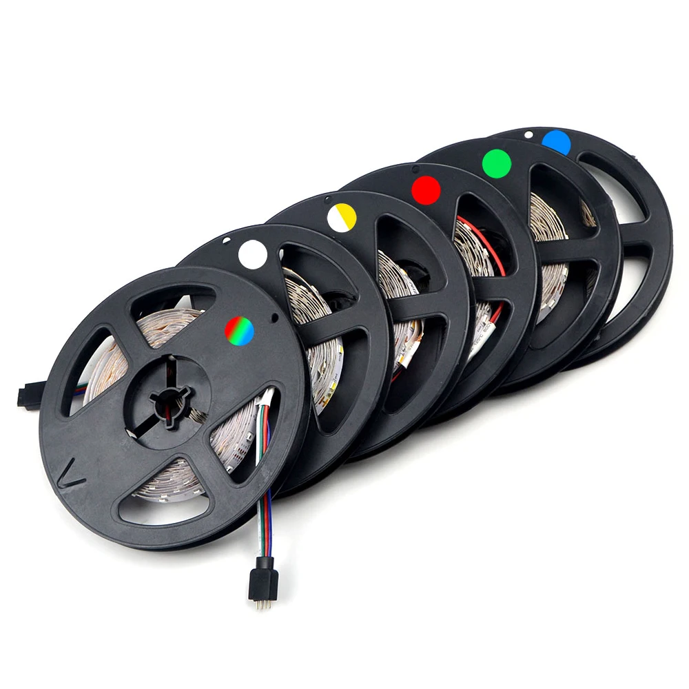 1 рулон 5 м 2835 3528 SMD более яркий чем 5050 5630 Светодиодная лента светильник DC12V