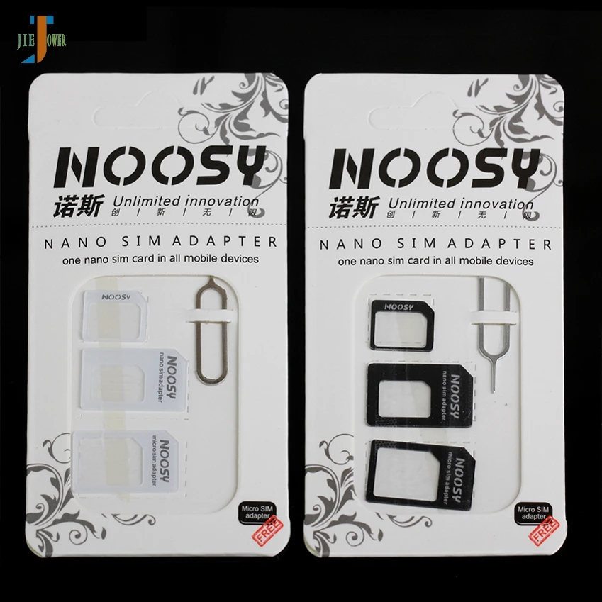 Noosy 4 в 1 Nano sim-карта для Micro SIM Nano Micro для Mini SIM адаптер для Iphone 8 7 samsung S8 sim-карта адаптер 500 компл./лот