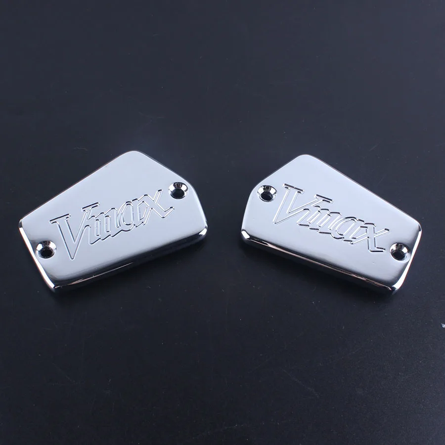 

Motorcycle Aluminum Fluid Reservoir Caps For Yamaha Vmax 1200 1985-2007 2000 2001 2002 2003 2004 2005 2006 Chrome