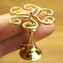 Кукольный домик Миниатюрный 1:12 металлическая Золотая подставка для бокалов Красный Держатель для вина SPO364