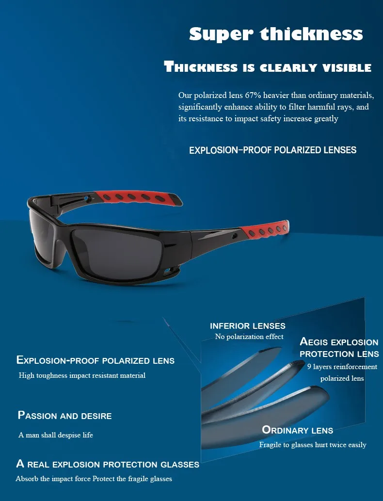 Мужские и женские ветрозащитные поляризованные велосипедные очки MTB велосипедные защитные очки для занятий спортом на улице солнцезащитные очки для рыбалки вождения Пешие прогулки очки