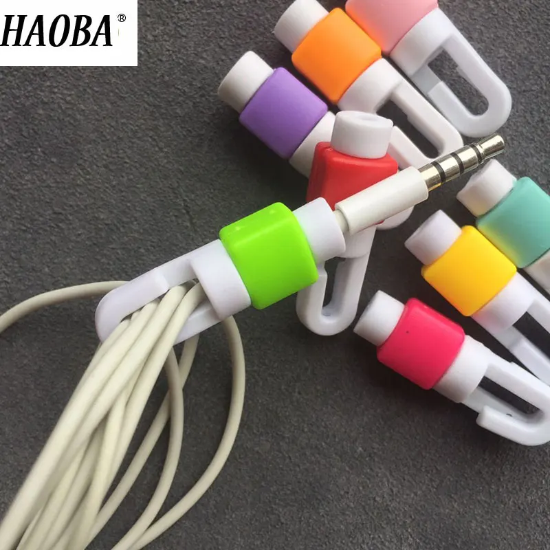 HAOBA 10pcs Earphone Cable Protector For iphone headphone Wire