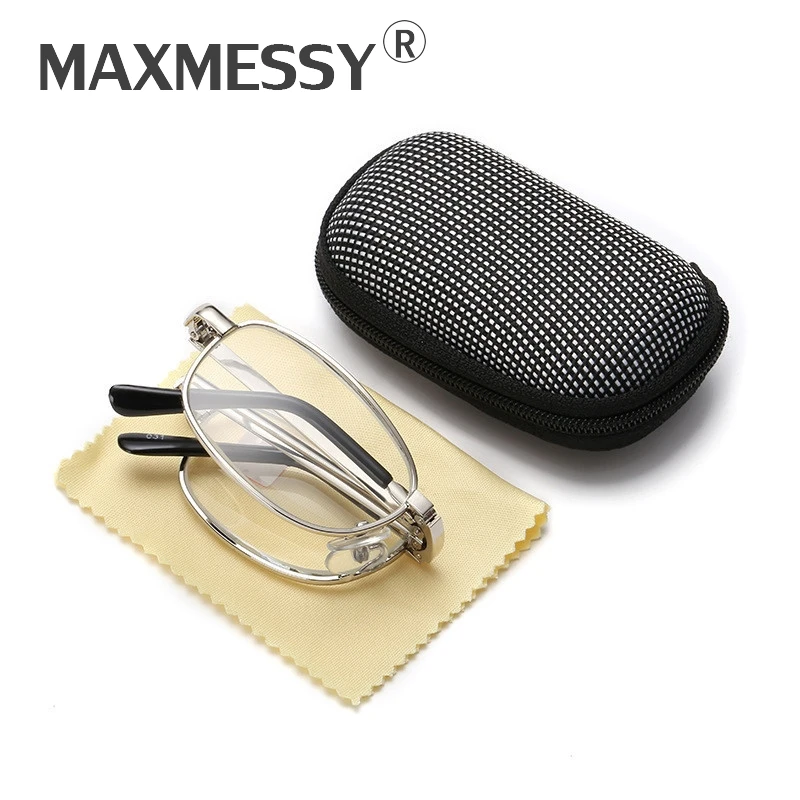 Maxmessy модные Портативный складной металлический очки для чтения Для мужчин Лупа