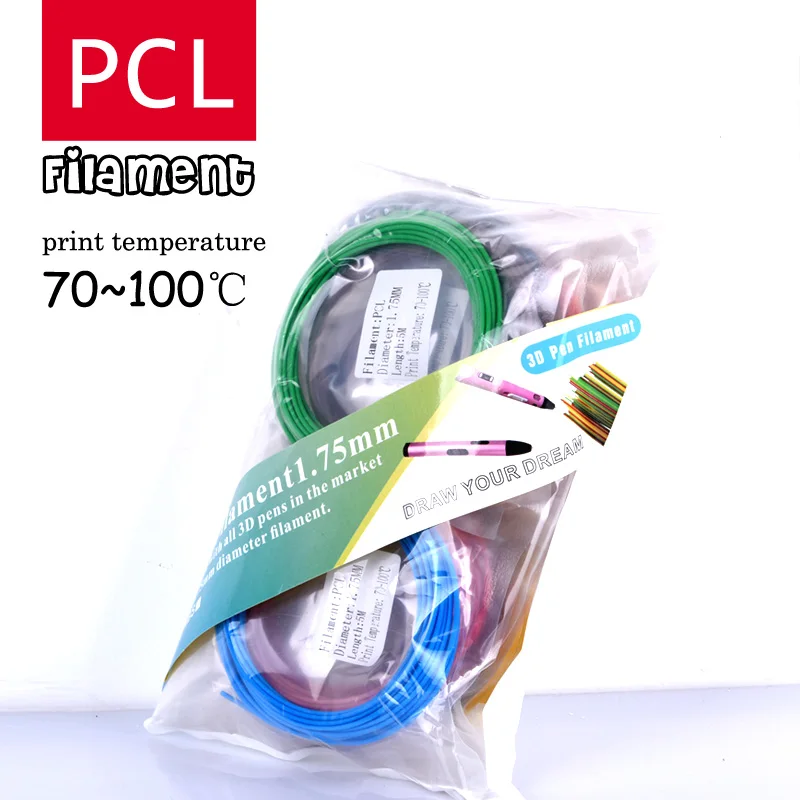Пластиковый карандаш для 3D принтера 1 75 мм 5 м/цвет 100 м и 150 м|printer filament|3d pens materials3d