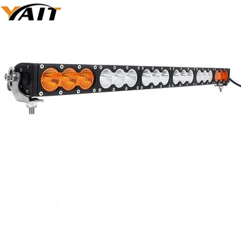 

Yait Amber Yellow White Led Light Bar 180w 33 inch Barra Led Work Driving Lamp 4X4 Truck 12V 24V Led Bar Light