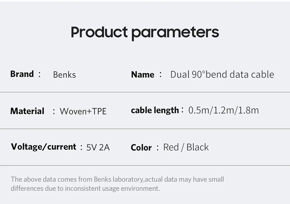 Benks Dual L Shape Lightning Data Cable 8 Pin For iPhone X XS XR 10 8 7 6s 5 Plus Fast Charge USB Charging Cables LED Light 1 (15)