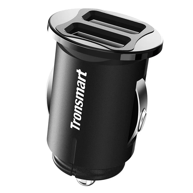 Tronsmart C24 Two Ports USB Car Charger VoltiQ Car-charger Phone Fast Charger USB Adapter Short Circuit Protection CE FCC RoHS
