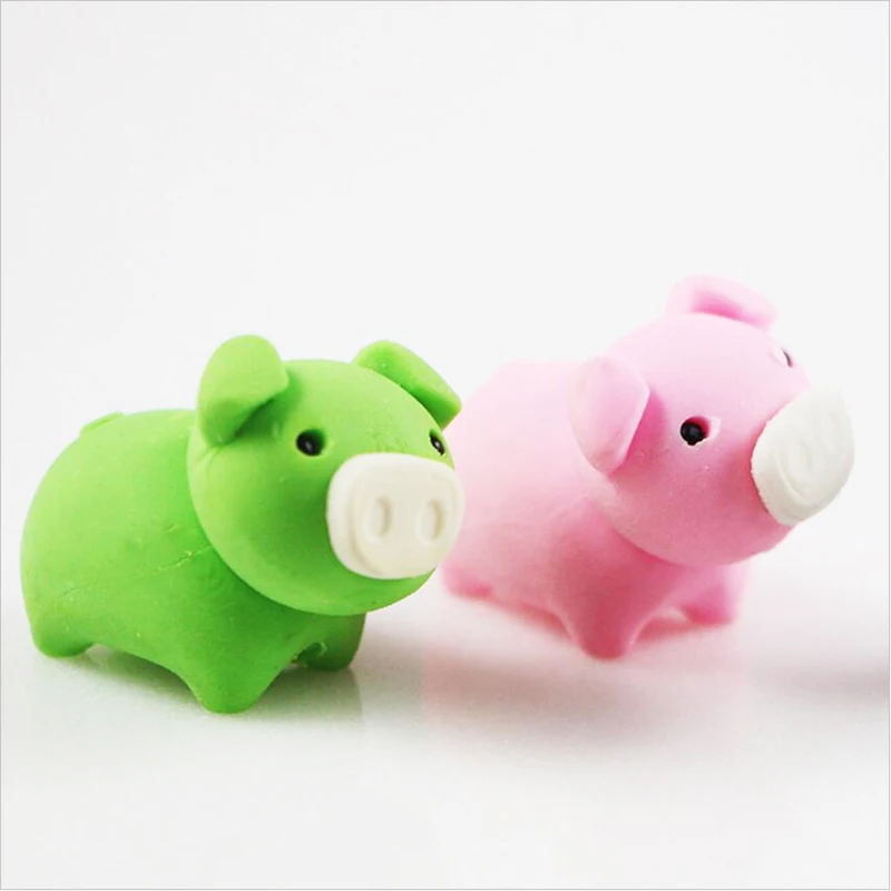 3pcs/lot Cartoon pig eraser School and office supplies erasers Lovely
