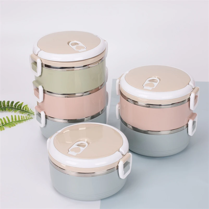 

Cute Japanese Thermal Lunch Box 304 Stainless Steel Bento Box Kids Portable Picnic School Food Container Box 3 layer Fiambrera