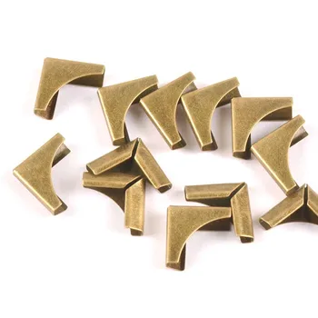 

50Pcs Metal Bronze Book Corner Trilateral diy Albums Menus Folders photo Corner Protectors For Decor craft 15x15x3mm CP2100