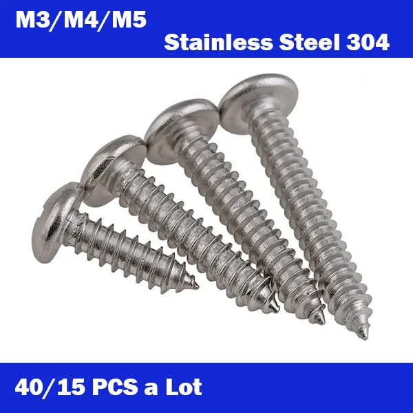 Саморезы M3/M4/M5 40/15 шт. винты из нержавеющей стали 304|Винты| |
