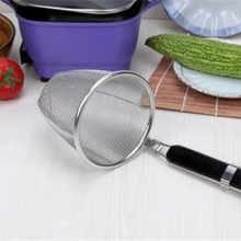 Нержавеющая специальная толстая деревянная ручка порошок пропадет через кулинарная ложка большой дуршлаг для лапши горшок