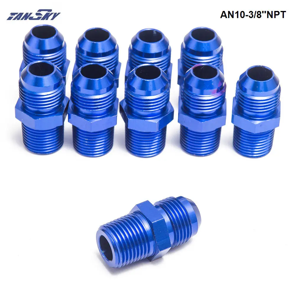 

10PCS/LOT Oil cooler fitting AN10-3/8''NPT (blue,H Q) TK-FITTING AN10-3/8''NPT