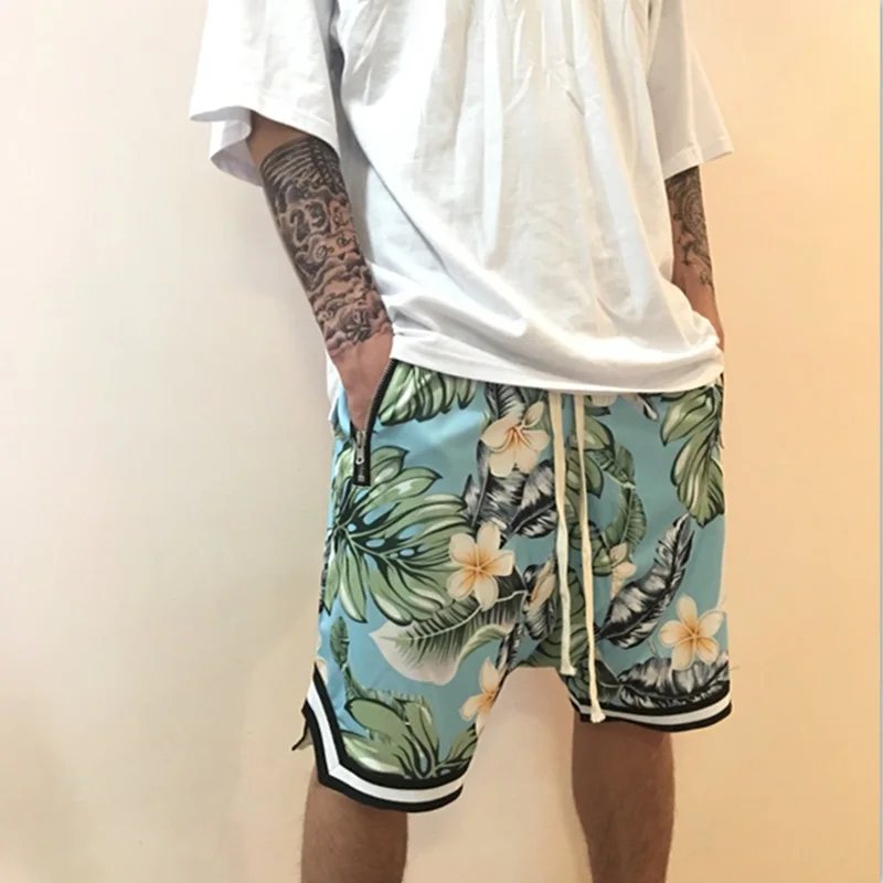 Шорты мужские летние модные цветочные мужские хлопковые шорты в повседневном стиле мешковатые винтажные шорты пляжные шорты длиной до колен 2xl-6xl 7xl 8xl хип-хоп