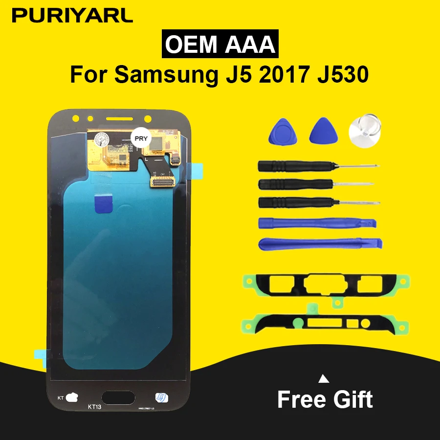AAA AMOLED LCD для Samsung Galaxy J5 2017 j530 J530F J530M ЖК-дисплей кодирующий преобразователь