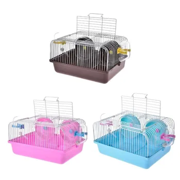 

2 Rooms Hamster House Transparent Cabin Cage for Hamster Small Animals Emotional training Portable Pet Hamster Cage Marriage