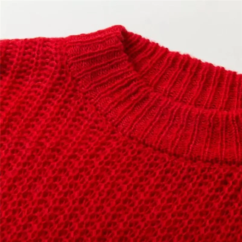 High quality sweater women winter 2018 Casual Fashion Sleeve Round Neck Long Sleeve female Solid Sweater Top Blouse O05#N (2)