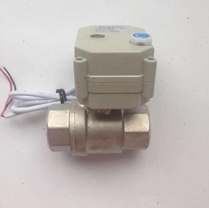 2 варианта DN25 G" Электрический шариковый клапан BSP SS304 мини нормально закрытый мотор приводной клапан AC/DC24V CR202 Кнопка ВКЛ/ВЫКЛ 5 сек