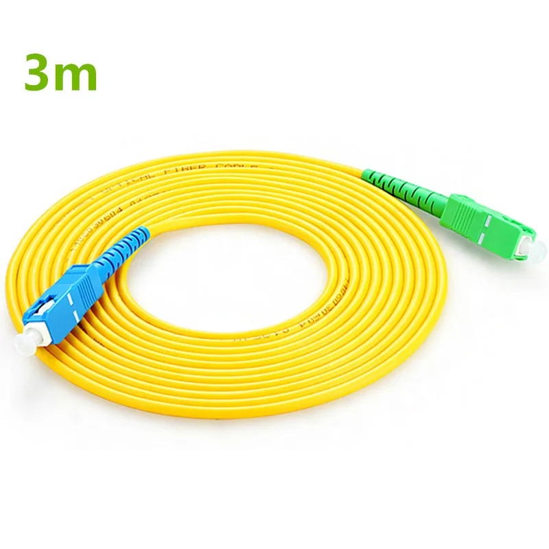 

3m SC APC to SC UPC SC PC G657A Fiber Patch Cable, Jumper, Patch Cord Simplex 2.0mm SM Optical Patchcord