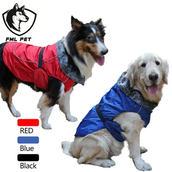 

Free Shippng Luxury Large Pet Down Coat Vest For Dog Winter/Autumn Cloth With Trickening Water-proof Fluff