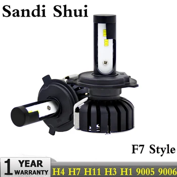 

2Pcs Car Headllight H7 LED H4 LED Bulb H1 H3 H11 HB3 9005 9007 80W 8000LM 6000K Fog Light 12V 24V Auto Headlamp Lamps F7 Style