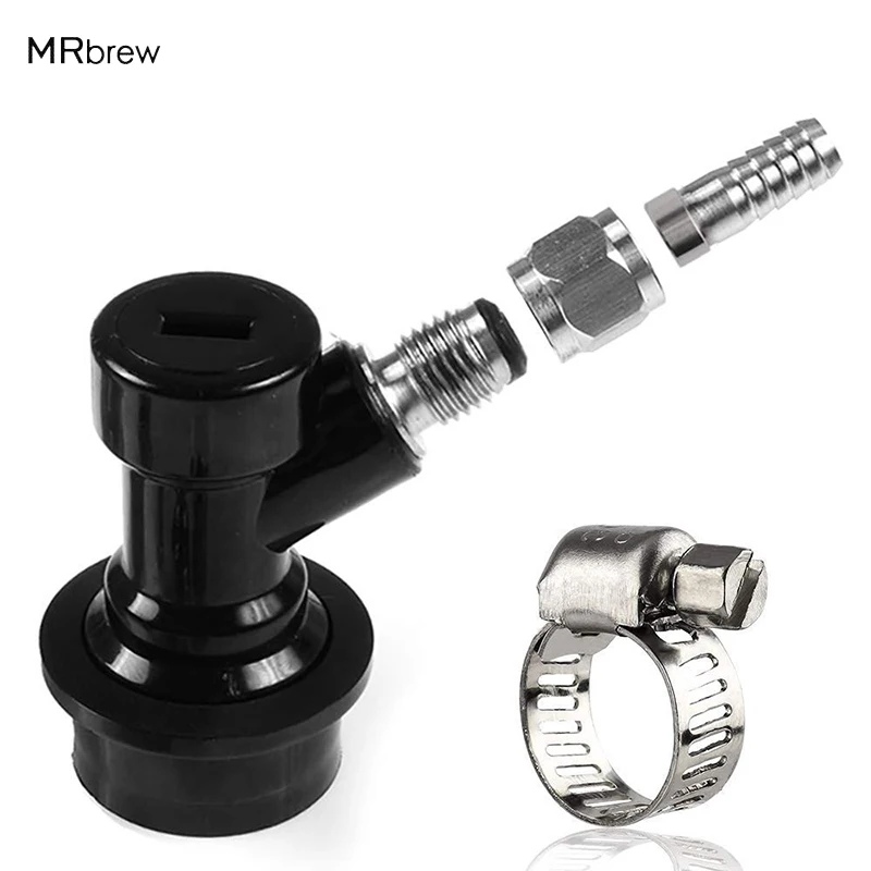 Thread Liquid Ball Lock Keg Fittings with Stainless Steel 5/16'' Barb