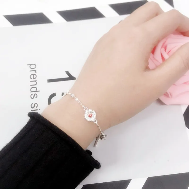 Модный браслет Daisy Charm для женщин элегантные 3 браслеты в виде хризантемы и