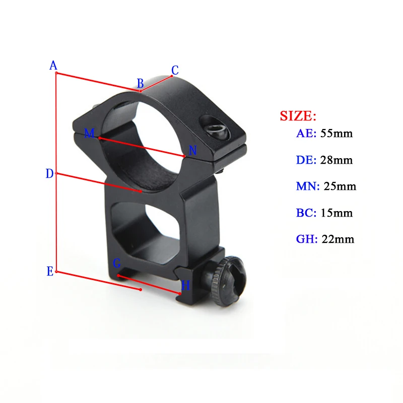 22mm metal dovetail rail rifle scope mounts&accessories 25mm tube ring