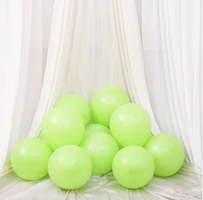 10 шт. 10 дюймов 2,2 г матовый воздушный шар "Конфетти" уплотненный латексный шарик для дня рождения воздушные шары Свадебный декор баллон события вечерние поставки - Цвет: Matte fruit green