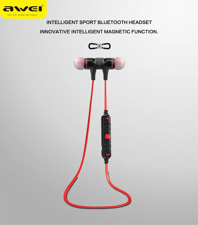 AWEI A920BLCSR4.1 bluetooth-гарнитура беспроводные наушники спортивные с микрофоном CVC6.0 шумоподавление стерео звуковые наушники