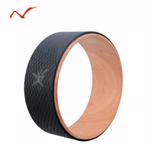 Wood Grain 13 Inch Yoga Wheel Circles TPE Gym Workout Training Tool Waist Shape Bodybuilding Fitness Equipment High Quality