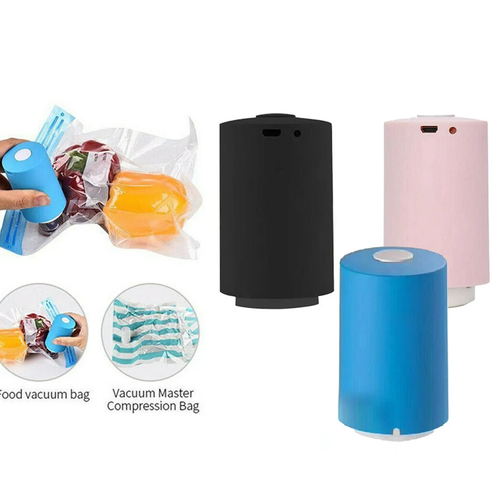 

Mini Automatic Househoud Sealer Comaression Vacuum Pump Clamp Snack Fresh Food Rod Strip Kitchen Tool Handy Organizer 4 colors 3