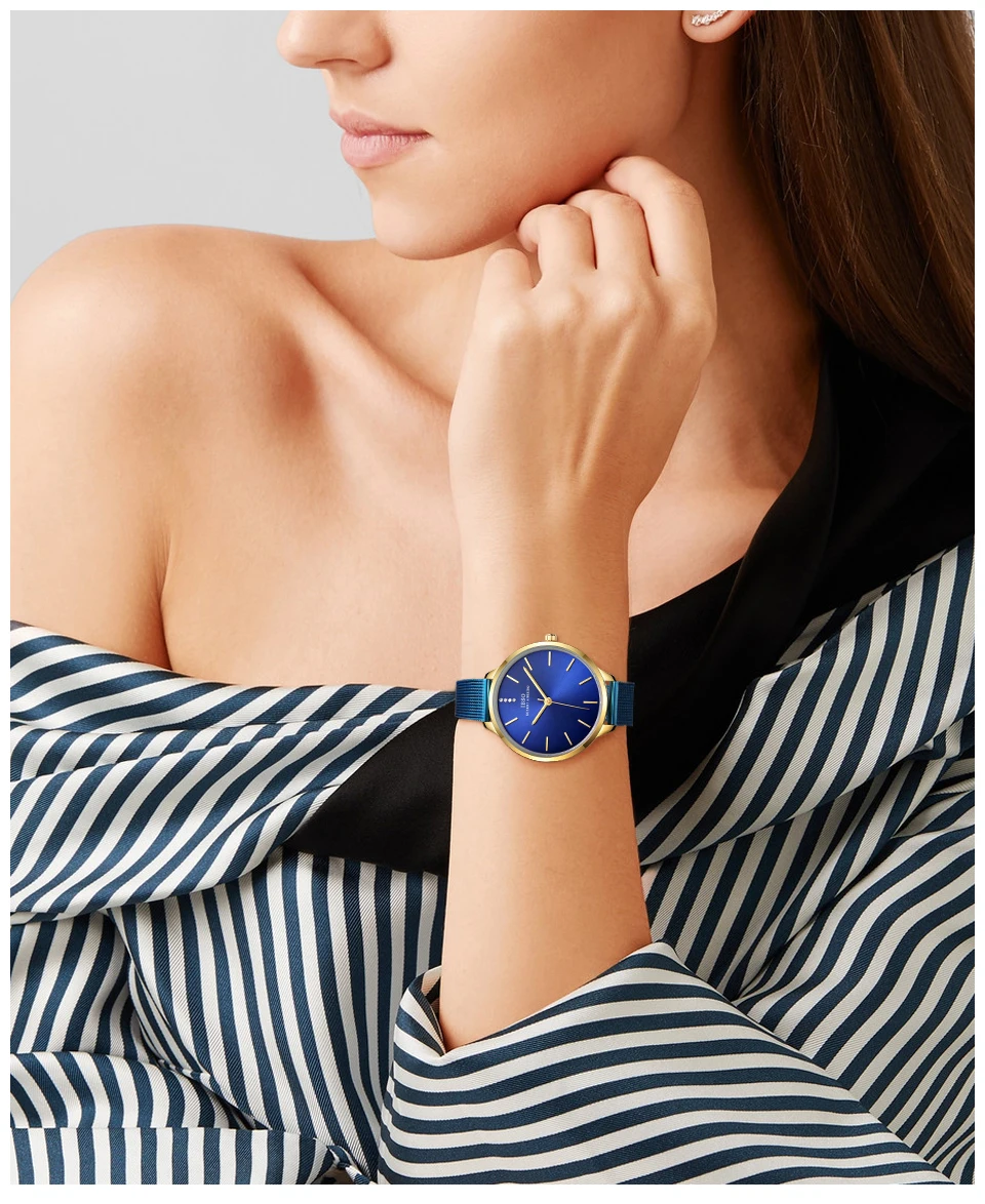 IBSO женские кварцевые часы фирменный дизайн наручные часы для женщин наручные часы с ремешком из нержавеющей стали